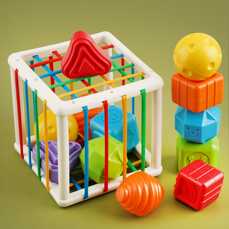 Baby children's puzzle toy baby rainbow cube Cisselle block 2 years old 18 months fingers training 1 - 3 weeks and a half