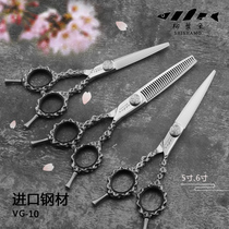 Willow leaf fish professional hair flat scissors tooth scissors broken hair scissors bangs thin hair scissors hair salon hair stylist special tool set