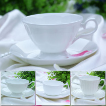 Coffee cup set Coffee Set coffee set black tea cup English home European vintage British pure white office afternoon