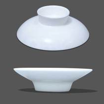 Ceramic bowl three bowl lid three Cup cup lid bottom tray large white porcelain tea tray