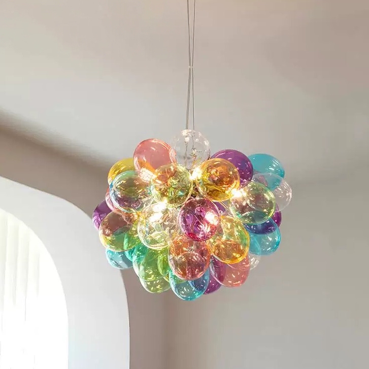 Nordic Dopamine Balloon Bedroom Dining Room Bubble Designer Pendant Light Study Room Children's Room Colored Glass Creative Nordic Dopamine Balloon Bedroom Dining Room Bubble Designer Pendant Light Study Room Children's Room Colored Glass Creative