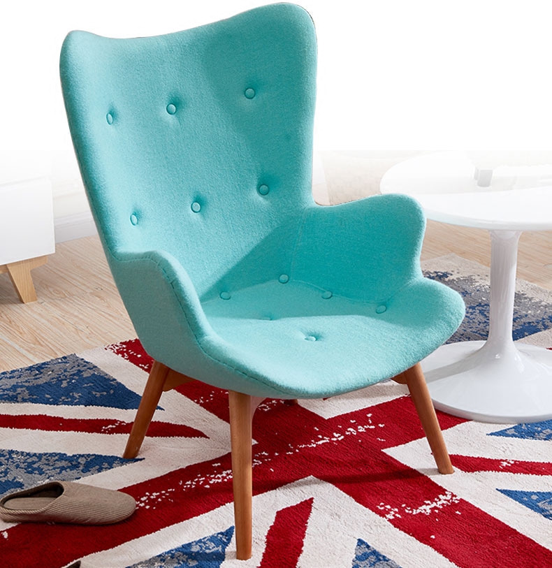 Petal Chair Small Bear Chair Single Sofa Chair Brief Modern Cloth Art Nordic Glass Fiber Creative Sloth Casual Chair