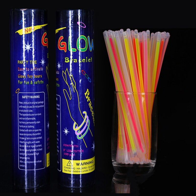 Firefly Sticks 100 Disposable DIY Concert Birthday Gala Children's Toy Creative Bracelet Night Luminous Bracelet
