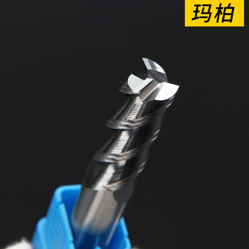 Mabel 45 degrees 3-edge aluminum tungsten steel alloy milling cutter Aluminum alloy special mirror polishing CNC extended end mill