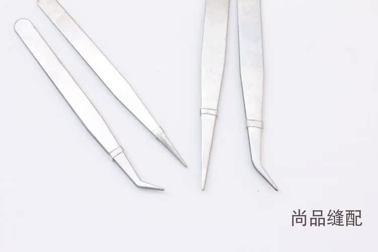 thép không gỉ Tweezers cong thẳng Tweezers Tweezers mô hình nhà thịt Tweezers Tweezers cụ Tweezers - Công cụ & vật liệu may DIY khung tranh chữ thập