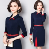 Осеннее модное элитное платье для работы, пиджак классического кроя, яркий броский стиль