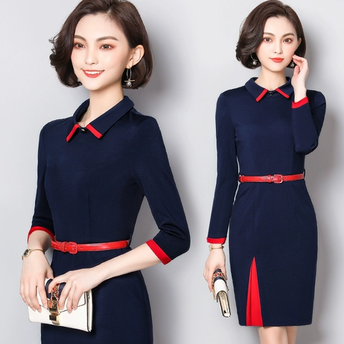 Осеннее модное элитное платье для работы, пиджак классического кроя, яркий броский стиль