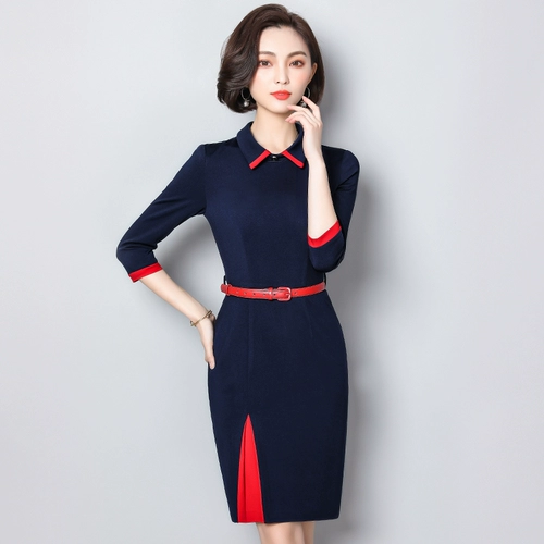 Осеннее модное элитное платье для работы, пиджак классического кроя, яркий броский стиль