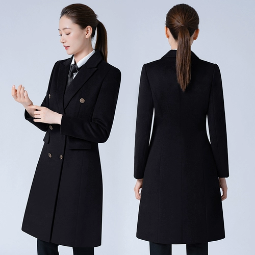 Длинное приталенное шерстяное пальто, пиджак классического кроя, комбинезон, средней длины, в британском стиле
