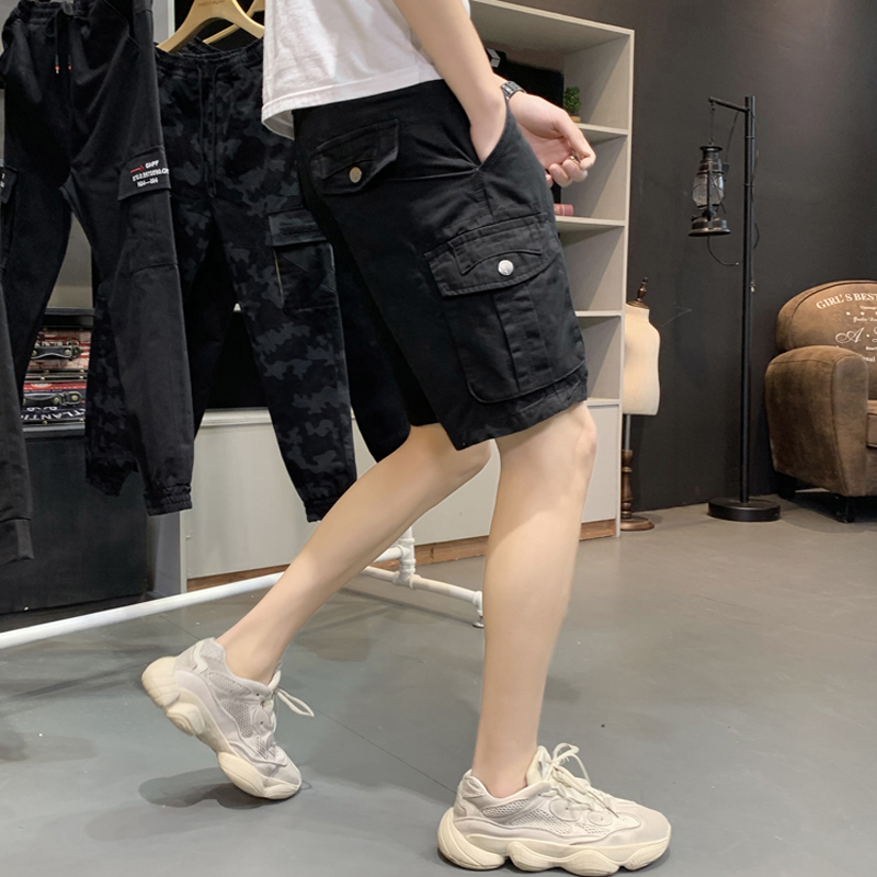 Men's Summer Trendy Loose Thin Versatile Work Shorts 2025 New Pure Cotton Casual Mid-Length Shorts