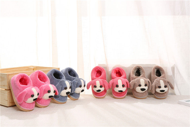 Pantoufles enfants en suède pour hiver - semelle caoutchouc - Ref 1011493 Image 17