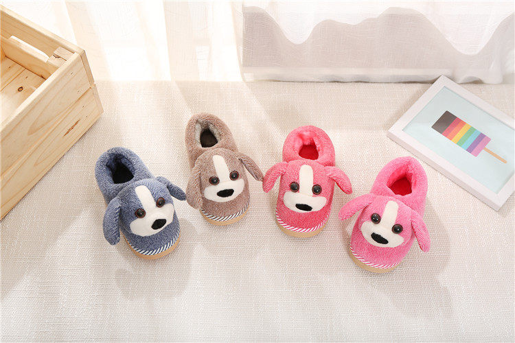 Pantoufles enfants en suède pour hiver - semelle caoutchouc - Ref 1011493 Image 21