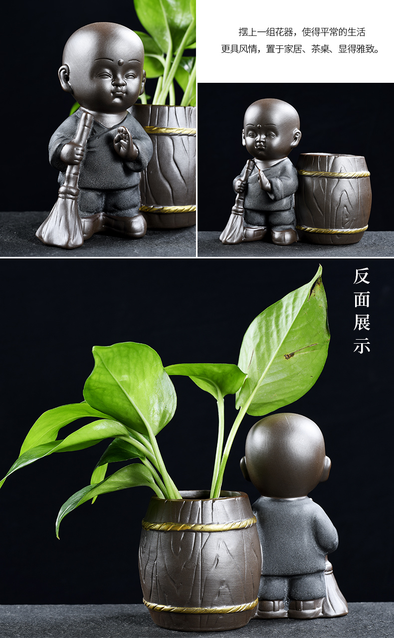 Howe auspicious creative furnishing articles monk floret apparatus of sitting room other home decoration flower vases, ceramic water container