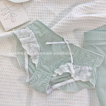 Lovers Briefs Women Spring Summer New Fresher Lace Cute Lady Triangle Pants Men And Women A Suit Pure Cotton Briefs Men