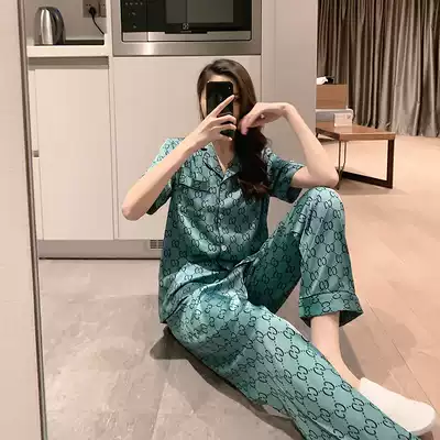 Popular recommendation~ins style VIRRI CIAGA pajamas female real silk two-piece silk simple home clothes