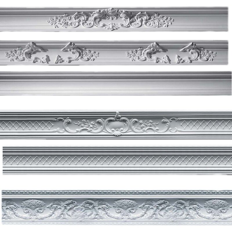 European-style gypsum line ceiling lamp groove line corner flower carving shape negative corner top corner line large plate line net red step line