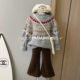 Girls' Super Good-looking Korean Sweater Heavy Industry Handmade Winter Style New Children's Fair Isle Jacquard Anti-pilling Sweater