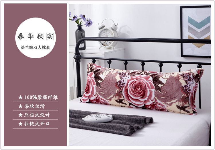 Mùa đông flannel đệm đôi gối Coral Coral gối dài gối đôi gối 1,2 m 1,5 m 1,8 m gối cho bé