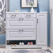 Simple ultra-thin dump shoe cabinet household door door storage large-capacity economical imitation solid wood balcony entrance cabinet
