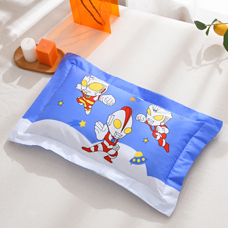 Children's pillow suit Pure cotton cartoon Superman Kindergarten Nap Pillow 3-6-10 Year Old Male Girl Baby Protective Neck Pillow