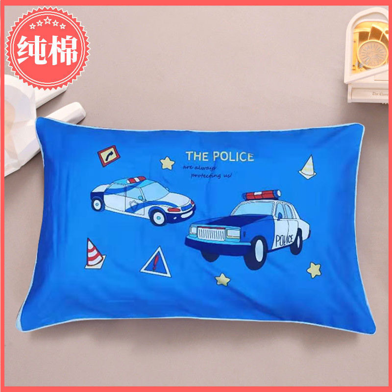 Pillow children over 10 years old primary school students cartoon car pillow cover cotton four seasons universal middle and big children 6-12 years old