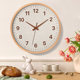 French-Style Vintage Wall Clock for Living Room, Classical Clock with Linen Surface, Bedroom Solid Wood Frame Wall-Mounted Retro 2026 New Model