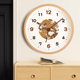 Medieval style wall clock living room 2026 new high-end solid wood wall clock silent clock home Song style aesthetics