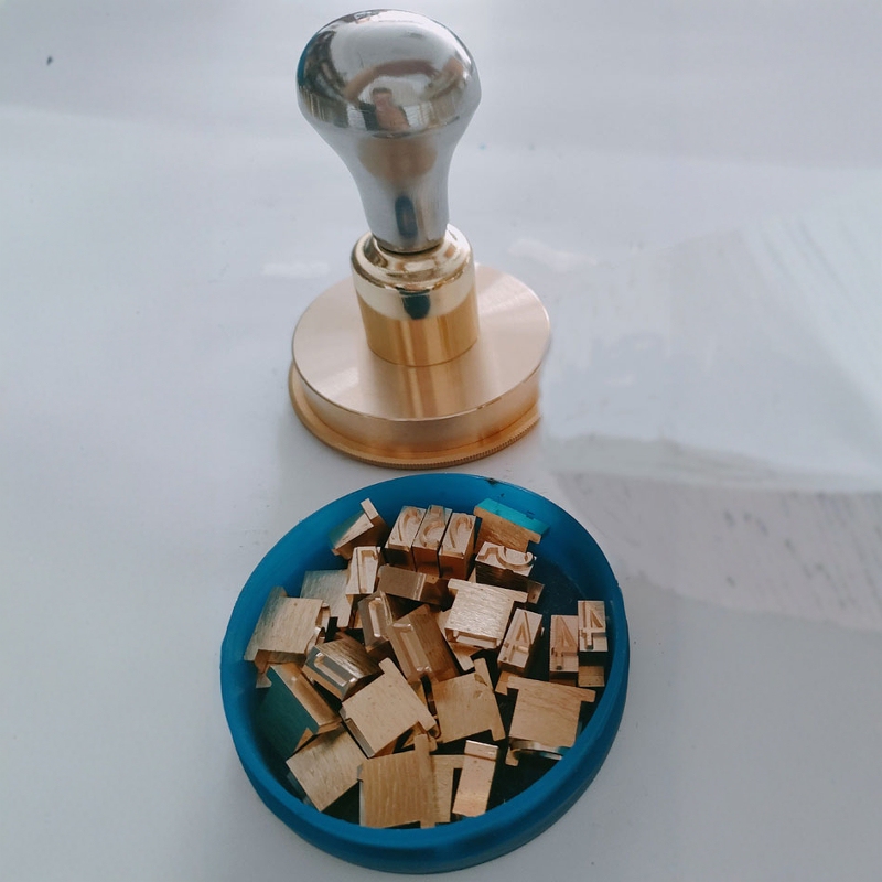 Diameter 75m Copper Date Stamp Pig Inspection Qualified Stamp Date Adjustable Stamp Blank