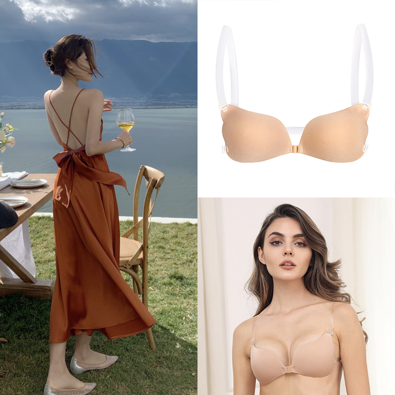 Chest Patch Female Wedding Dress Harnesses With Gown Invisible Summer Breathable Size Chest Underwear Antiperspiration Anti-Drooping Poly-Breast Cream