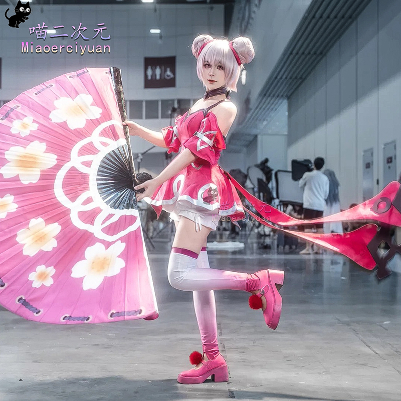 [in Stock] Honor of Kings Cosplay Costume Xiao Qiao Original Skin Love Breeze Cosplay Game Outfit Wig Full Set