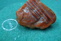 Sichuan Liangshan Nanhong agate original stone ornaments carved parts Nanhong raw stone weighs 80 grams