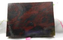 Guilin chicken blood jade exquisite natural jade mouth material black background and red brand wool material (IK9)