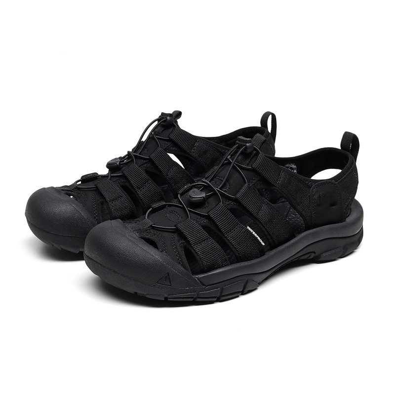 Foreign Trade Summer Toe-Protecting Closed-Toe Sandals for Couples, Outdoor Anniversary Color, Non-Slip, Anti-Collision, Water-Resistant Hiking and River-Tracing Shoes