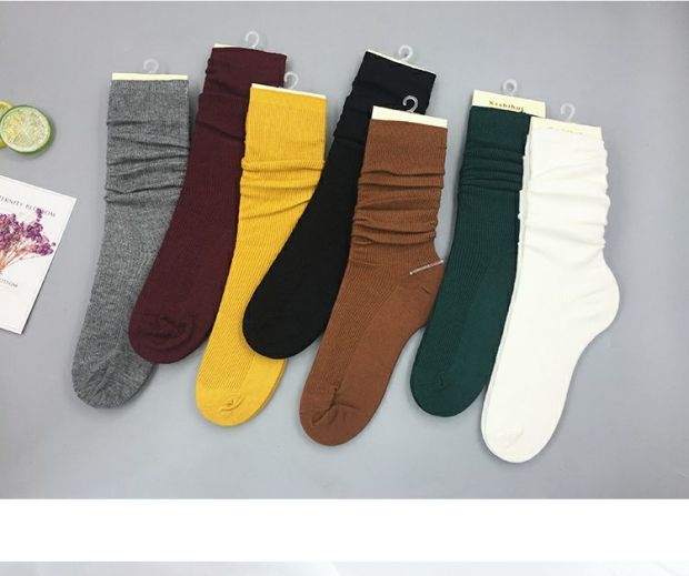 3 đôi tất nữ mùa thu và mùa đông vớ dày thỏ len vớ ống đen nguyên chất vớ vớ cotton ấm tất lót bông
