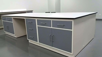 All-steel central table All-steel experimental side table side cabinet Laboratory console workbench I-shaped can be customized