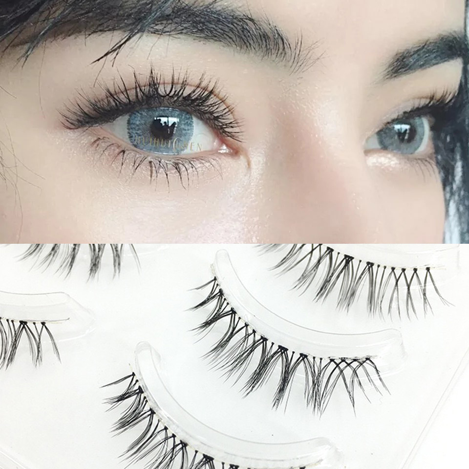 MissDolly false eyelashes Natural messy wind thick curly grafted eyelash effect Student makeup EA15