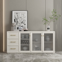 American Solid Wood Light Lavish Dining Side Cabinet Modern Minima Tea Water Bowl cabinet Wine Cabinet Overall Living-room Side Cabinet Restaurant Cabinet