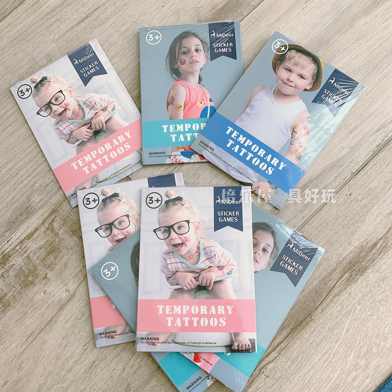 Mideer Miraffe National Goods Classic Children Cartoon Tattoo Sticker Safe And Tasteless Good Wash Stickers