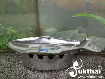 Thailand imported heated tableware Fish plate Lemon fish stove grilled fish stove boiled fish small hot pot Thai dining room