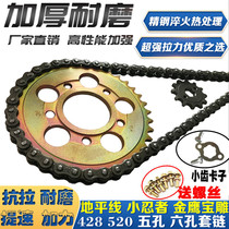 Motorcycle Chain Golden Eagle Horizon 520 Set Chain Five Hole Six Hole Size Gear Imitation Street Running 428 Tooth Plate Hot Sale