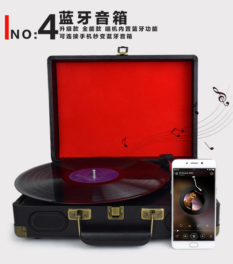 đầu đọc đĩa than giá rẻ Máy ghi âm vinyl ghi âm cầm tay retro cầm tay máy ghi âm cổ điển Đài phát thanh phòng khách châu Âu U đĩa Bluetooth âm thanh - Máy hát 	đầu đĩa than micro dd8