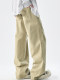 Men's Pure Cotton High Street Cargo Pants, Autumn Style, American Retro Trendy Brand, Loose Wide-Leg Straight Casual Pants