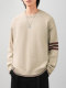 Chun Tuan 720G Heavy Striped Sweater Men's Winter American Retro Thickened Warm Round Neck Lazy Bottoming Sweater