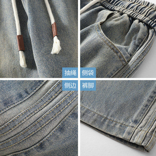 Black Jeans for Men, Spring and Autumn 2025 New Style, Loose Fit, Straight-Leg Pants for Teenagers, High Street American Style Trendy Brand Cargo Pants