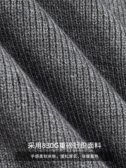 Chun Tuan 830G Heavyweight Half-Zip Sweater Men's Autumn and Winter Thickened Warm Contrast Color Striped Lazy Style Knitted Sweater Jacket