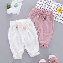 Childrens clothing female baby summer pants 0-1-2-3 years old girl Haren pants child five-point pants baby big pp pants