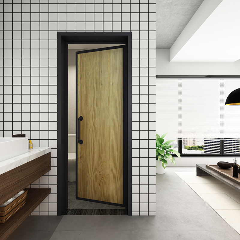 Industrial wind iron art solid wood door personalized dining room box retro ktv bar warehouse dressing room toilet door customization