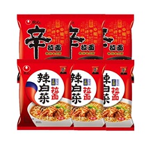 Nongshim Xin Ramen spicy cabbage 120g*6 bags of instant noodles mixed taste Korean instant noodles combination 