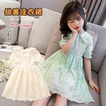 Girls Lace Mesh dress 2021 new Childrens dress girl court style princess dress skirt summer wholesale