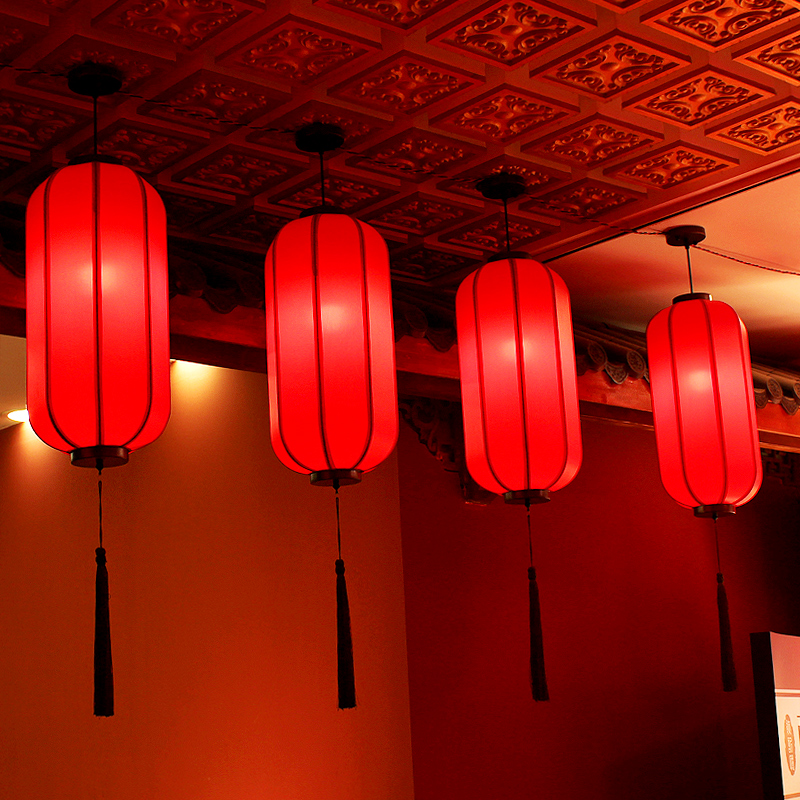 Advertising lantern chandelier Chinese style Chinese style balcony custom printed hot pot hotel tea house hotel antique Changgong lamp